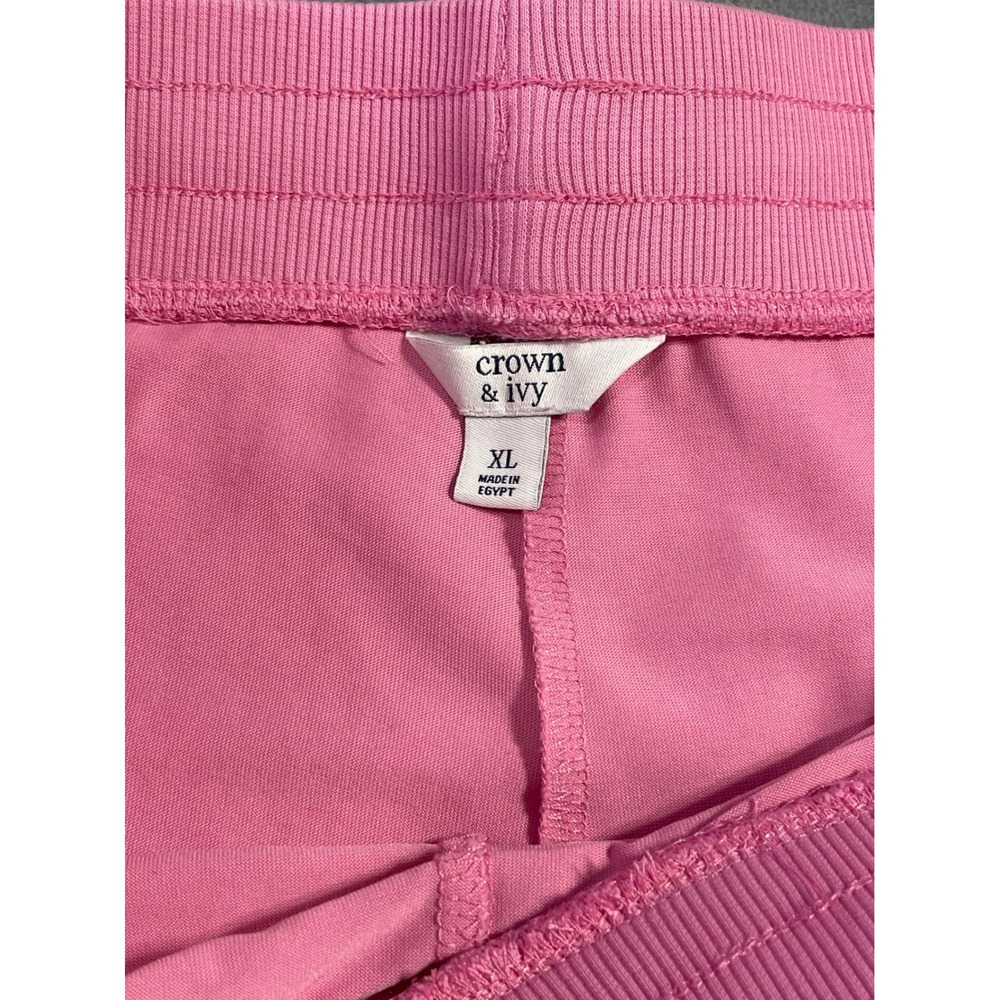 Crown & Ivy Pink Knit Skort XL Drawstring Waist Athletic Skirt with Shorts - Picture 2 of 5